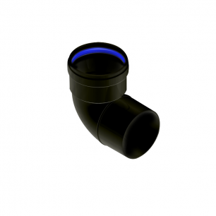 Coude De 90° En Aluminium Noir Coude De 90° En Aluminium Noir