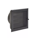 Grille 20/20 clapet NOIR dia150