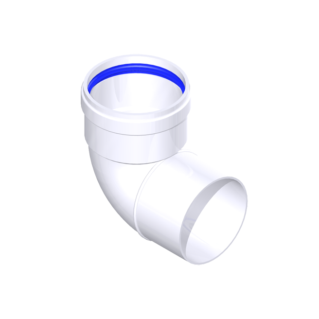 Coude De 90° En Aluminium Blanc