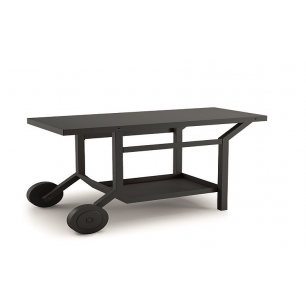Forge adour table roulante noir acier
