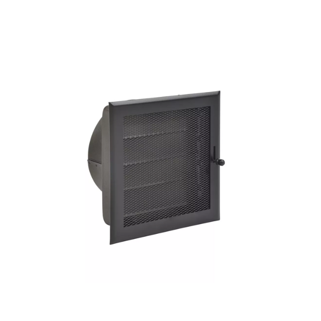 Grille 20/20 clapet NOIR dia150