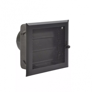 Grille 16x16 clapet 125 NOIR