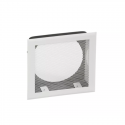 Grille 20x20 precadre BLANCHE + filtre anti-vision 015.obt200