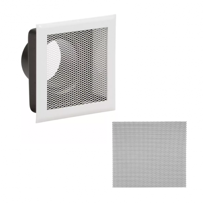 Grille 16x16 buselot125 BLANC + filtre anti vision 015.OBT160V
