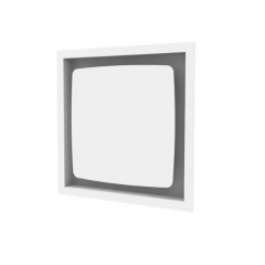 Grille Airclips 140cm² Blanc 25x25