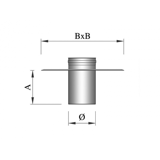Support Plancher Simple Paroi Inox