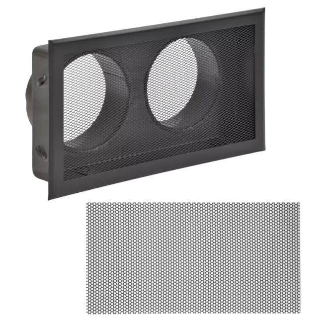 Grille 35x20 buselot125 NOIR