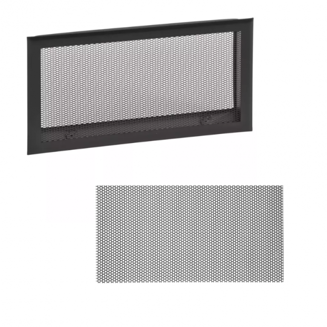 Grille 35x20 precadre NOIR + filtre anti vision 015.OBT35.20