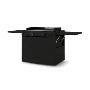Forge Adour Chariot acier noir pour plancha Modern 60