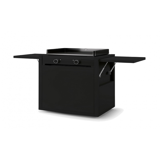 Forge Adour Chariot acier noir pour plancha Modern 60